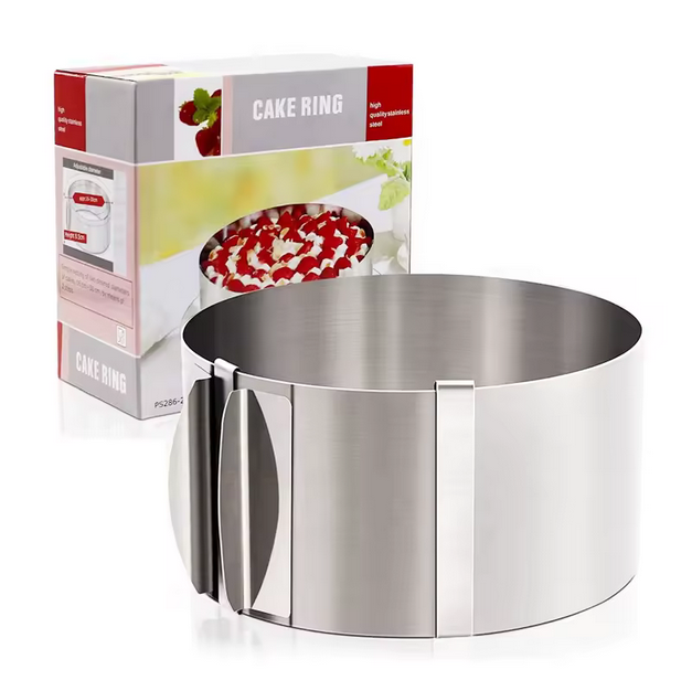 Verstellbarer Edelstahl Tortenring 6–12 Zoll – Kuchenform zum Backen