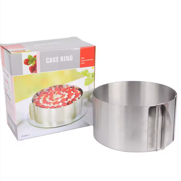 Verstellbarer Edelstahl Tortenring 6–12 Zoll – Kuchenform zum Backen