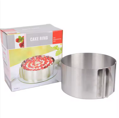 Verstellbarer Edelstahl Tortenring 6–12 Zoll – Kuchenform zum Backen
